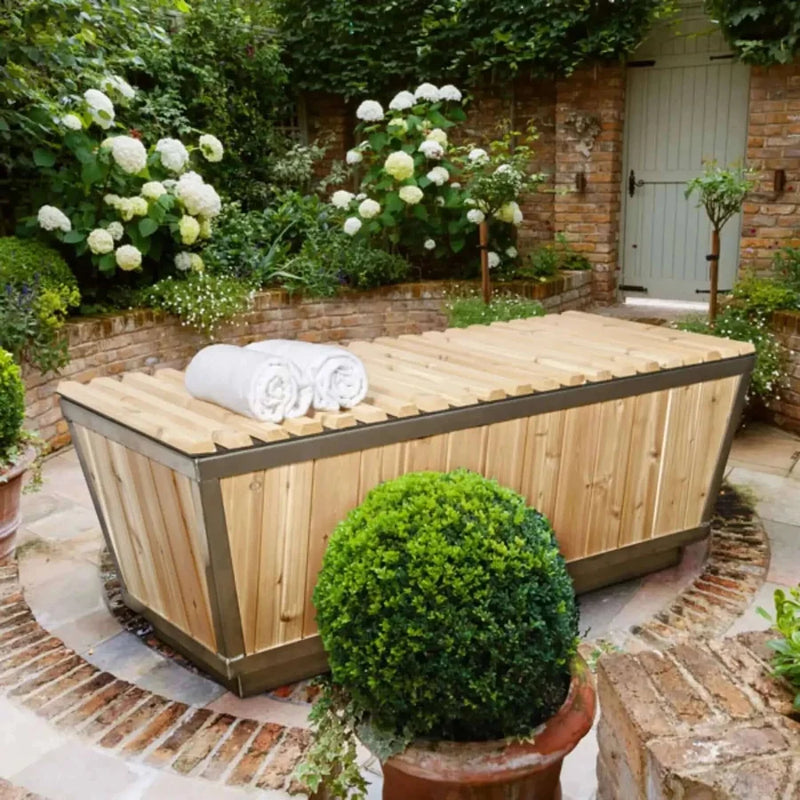 The Polar Cold Plunge Tub | The Polar Cold Plunge Tub | Ice Bath, Stainless Steel Interior| Coldture Water Chiller |No Cover